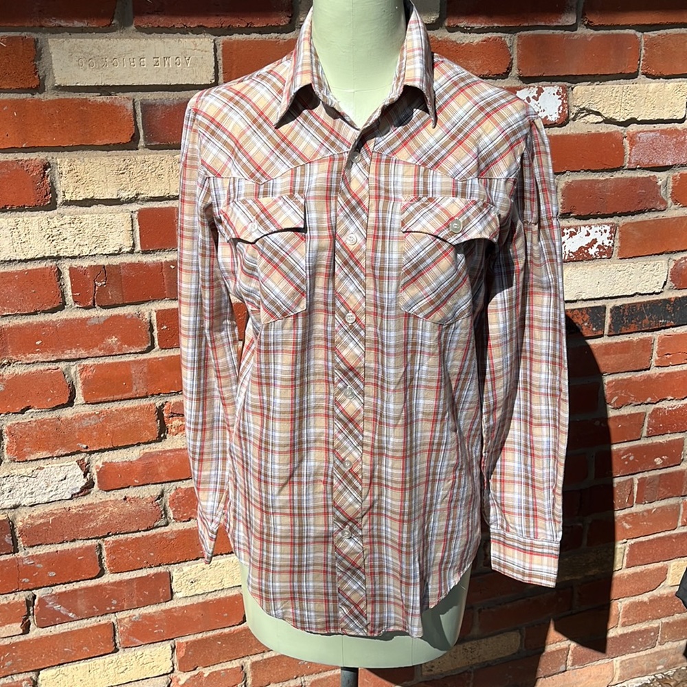 Vintage Stage II Western Plaid Button Down Size Small